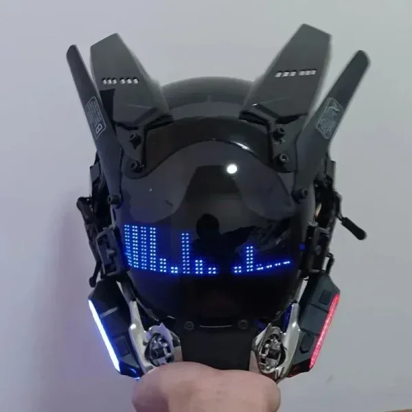 New Cyberpunk Helmet Samurai Robot Tech Shinobi Special Punk Techwear Cool Mask With Led Light Cosplay Mask Christmas Gifts Toy - Image 3