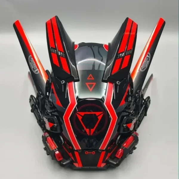 New Cyberpunk Helmet Samurai Robot Tech Shinobi Special Punk Techwear Cool Mask With Led Light Cosplay Mask Christmas Gifts Toy - Image 2