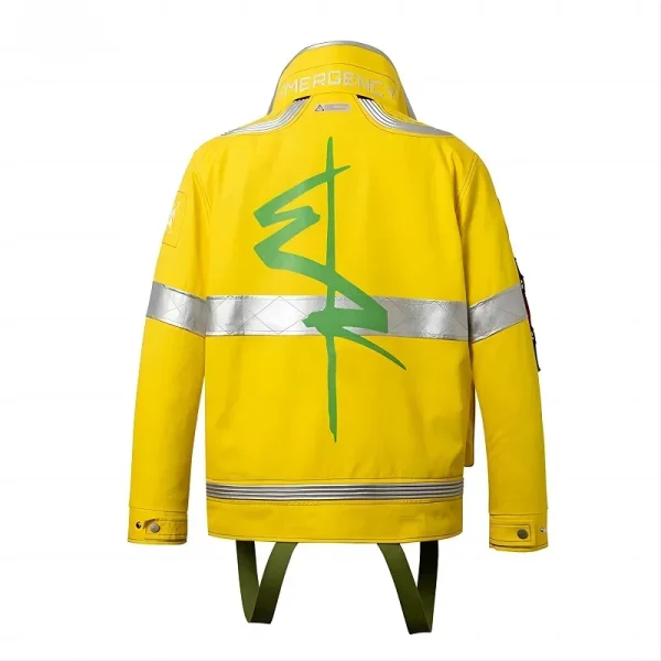 David Martinez Cosplay Costumes Yellow Luminous Coat Anime CYBERPUNK EDGERUNNERS Role Play Halloween Party Jackets For Man - Image 3