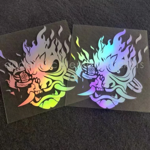 Edgerunners Cyberpunk 2077 Samurai Reflective Stickers, For Laptop, Car window. Waterproof and do not Fade