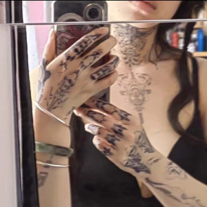Four Night City mechanical tattoo stickers, neck stickers/arm stickers/future prosthetics