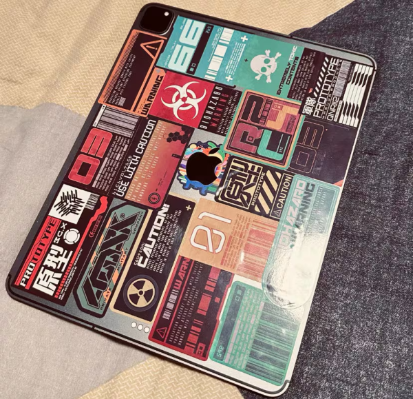 35 PCS Cyberpunk Stickers Sci-Fi Alert Tags