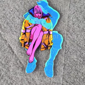 Edgerunners Cyberpunk 2077 Reflective Stickers David protect Lucy, For Laptop, Car window. Waterproof and do not Fade