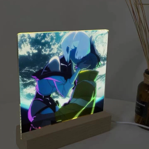Edgerunners Lucy and David on the moon Cyberpunk 2077 3D Night Lamp, Night Light