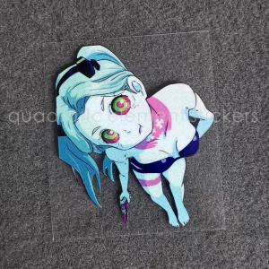 Edgerunners Cyberpunk 2077 Rebecca Stickers  For Laptop, Car window. Waterproof and do not Fade