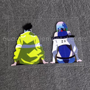 Edgerunners Cyberpunk 2077 Stickers Lucy and David on the Moon, For Laptop, Car window. Waterproof and do not Fade
