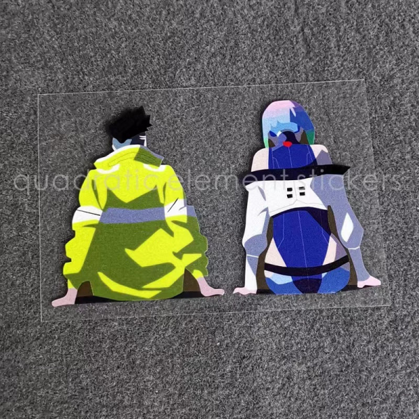 Edgerunners Cyberpunk 2077 Stickers Lucy and David on the Moon, For Laptop, Car window. Waterproof and do not Fade