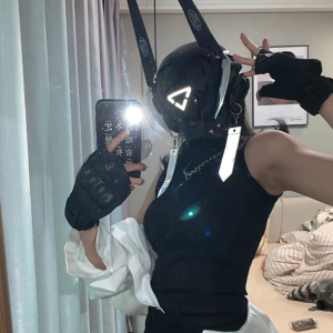 Futuristic Cyberpunk Helmet Mask, Cyberpunk 2077 Samurai Mask, Futuristic Mask Tech Helmet Cosplay Props