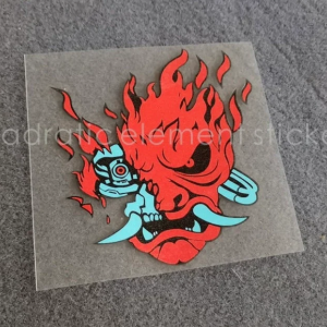 Edgerunners Cyberpunk 2077 Samurai Reflective Stickers, For Laptop, Car window. Waterproof and do not Fade