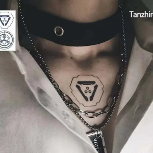 Two Cyberpunk Tattooing Stickers - Source Plan Tattoos - Neck Tattoo Stickers - Lasting Tattoo Stickers