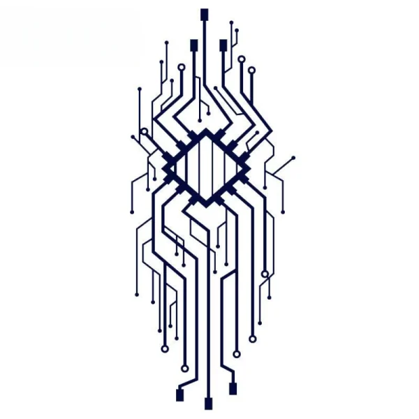 Temporary Tattoo for Man Cyberpunk Tattoos Stickers Scriptonite Fake Goth Tatto Men's Circuit Board Waterproof Lasting Tattoo