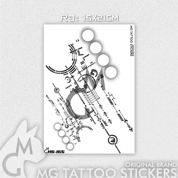 Body Circuit Tattoo Waterproof Temporary Tattoos Lasting Fake Tattoo for Woman Man Arm Tattoo Cyberpunk Robot Tattoos Sticker - Image 2