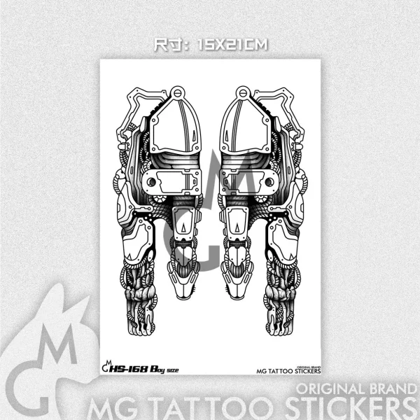 Couple Hand Tattoo Stickers for Man Woman Lovers Cyberpunk Temporary Tattoos Waterproof Machinery Finger Steampunk Fake Tattoo - Image 3